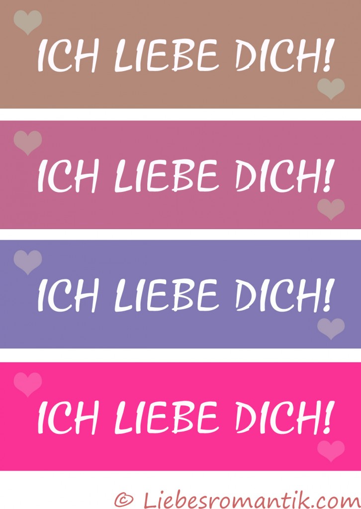 Ich liebe Dich zum drucken Liebesromantik