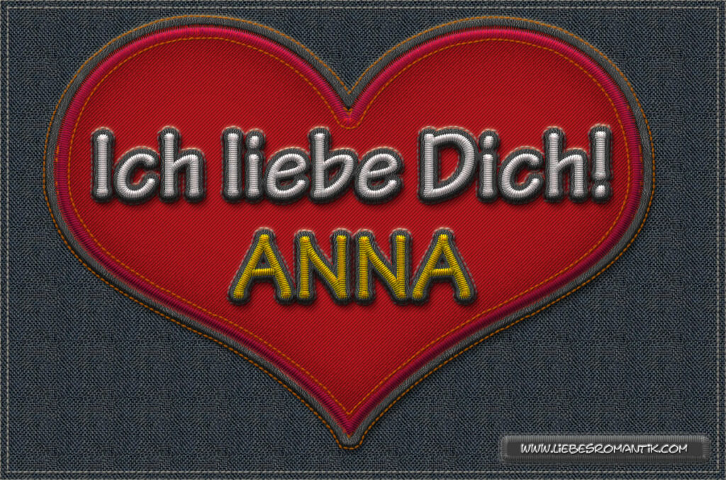 Ich liebe Dich Herz mit Wunschnamen Liebesromantik