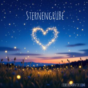 Sternenhimmel mit Herz aus Sternen